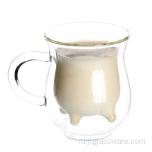 Недорогая стеклянная чашка для молока